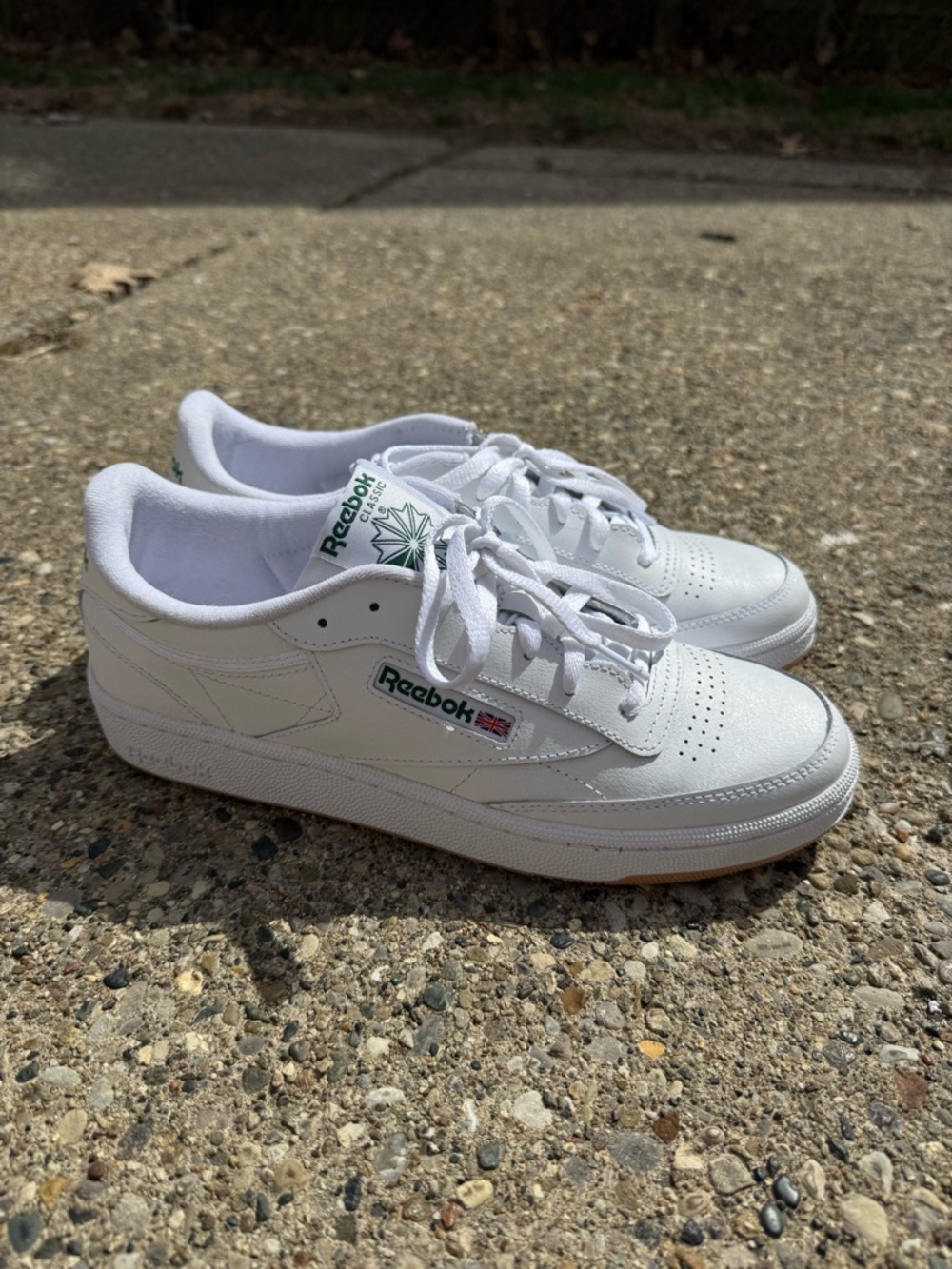 Reebok White Low-Top Leather Sneakers